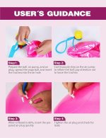 Harrison Howard Howdy Bally Mega Horse Play Ball Anti-Burst Giant Horse Ball 22 Inch-Magenta - Image 4