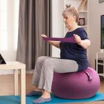 Howdy Bally Protective Cover for Home-Use Yoga/Exercise/Balance Ball with Convenient Carry Handles, Foldable Durable Anti-Burst Cover for Sitting Ball Chair Office Use 65cm-Purple - Image 5