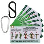 Harrison Howard Wisdom4Sure Rock Climbing Knot Cards Includes 18 Rope Knots for Every Adventure Portable Knot Guide with Mini Carabiner to Clipping to Backpack Pocket Size