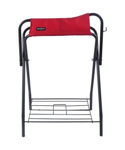 Harrison Howard Saddle Stand Freestanding Full-Size Portable Floor Horse Saddle Rack with Fabric