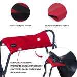 Harrison Howard Saddle Stand Freestanding Full-Size Portable Floor Horse Saddle Rack with Fabric - Image 4
