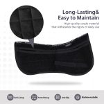 Harrison Howard Correction Half Saddle Pad with 4 Pockets and Foam Inserts English Riding Pad Horse Saddle Pad - Image 5