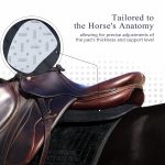 Harrison Howard Correction Half Saddle Pad with 4 Pockets and Foam Inserts English Riding Pad Horse Saddle Pad - Image 6