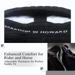 Harrison Howard Correction Half Saddle Pad with 4 Pockets and Foam Inserts English Riding Pad Horse Saddle Pad - Image 7