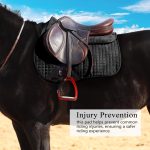 Harrison Howard Correction Half Saddle Pad with 4 Pockets and Foam Inserts English Riding Pad Horse Saddle Pad - Image 8