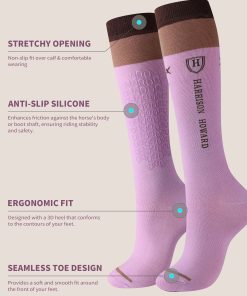 Equestrian Knee-High Socks 3-Pairs Silicone Anti-Slip
