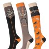 Women's Equestrian Knee-High Socks 3-Pairs