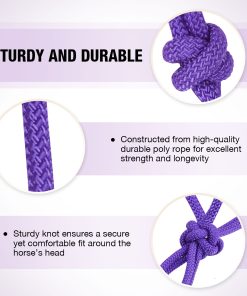 4 Knots Rope Halter with Lead Purple 10 3 126