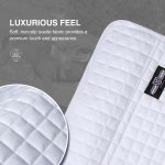 Harrison Howard Wall Mount Saddle Rack Suede Saver Adds Protection to Underside of Saddle Prevents Bar Indentations Secure Saddle Use with Saddle Rack, Saddle Saver Only White - Image 3