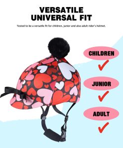 Equestrian Riding Helmet Cover with Cute Bow (Helmet NOT Included)