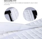 Harrison Howard Wall Mount Saddle Rack Suede Saver Adds Protection to Underside of Saddle Prevents Bar Indentations Secure Saddle Use with Saddle Rack, Saddle Saver Only White - Image 5