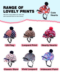 Equestrian Riding Helmet Cover with Cute Bow (Helmet NOT Included)