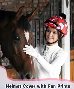 Equestrian Riding Helmet Cover with Cute Bow (Helmet NOT Included)
