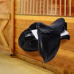 Harrison Howard Wall Mount Saddle Rack Suede Saver Adds Protection to Underside of Saddle Prevents Bar Indentations Secure Saddle Use with Saddle Rack, Saddle Saver Only White - Image 8