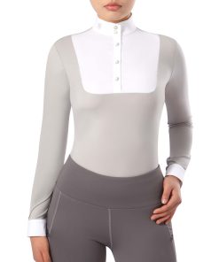 Harrison Howard Women's Equestrian Long Sleeve Riding Top Show Shirt HTSX403