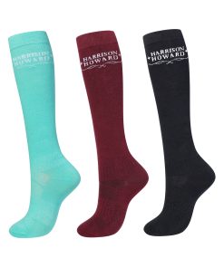Harrison Howard 3 Pairs Premium Quality Equestrian Riding Socks
