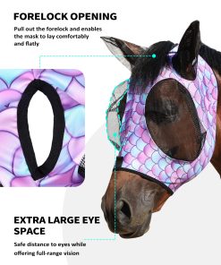 Alternative view of Harrison Howard Stretch Fly Mask with Forelock Opening and Patterns