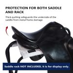 Harrison Howard Saddle Stand Suede Saver Adds Protection to Underside of Saddle Prevents Bar Indentations Secure Saddle Use with Saddle Rack, Saddle Saver Only White - Image 2