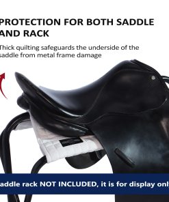 Alternative view of Harrison Howard Saddle Stand Suede Saver Adds Protection to Underside of Saddle Prevents Bar Indentations Secure Saddle Use with Saddle Rack, Saddle Saver Only White