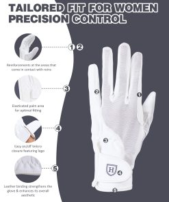 Alternative view of Harrison Howard Horse Riding Gloves Comfortable Grip HG05