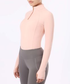 Alternative view of Harrison Howard Equestrian Tops Female Long Sleeve Half Mesh Arm HTSS411